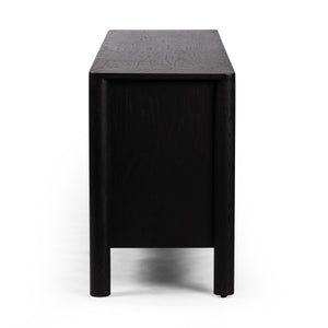 Pollard Media Console In Brushed Ebony Oak