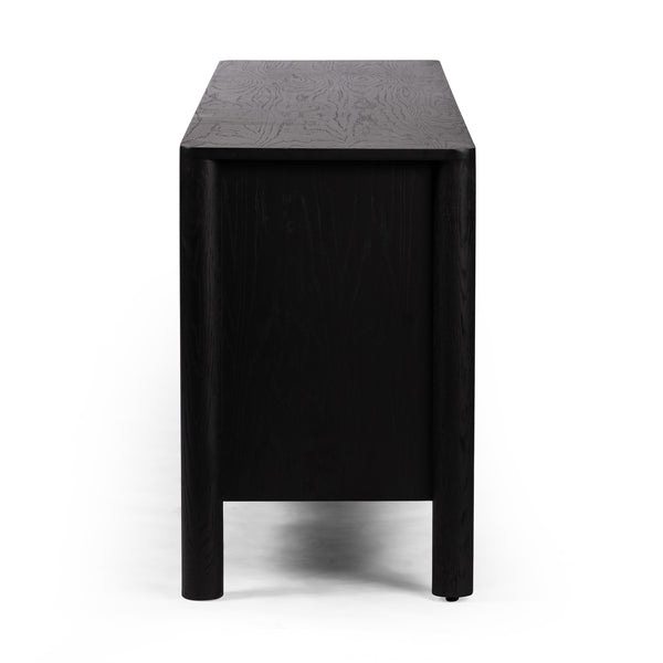 Pollard Media Console In Brushed Ebony Oak