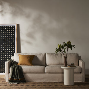 Hampton Slipcover Sofa In 93" In Evere Oatmeal