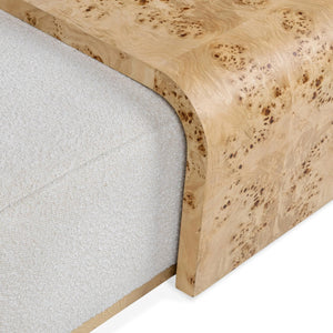 Kenan Rectangle Ottoman Coffee Table - Creamy Ivory