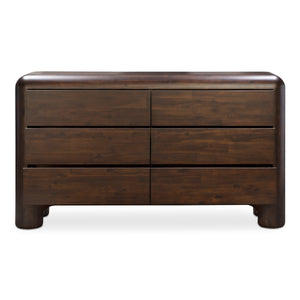 Rowan 6 Drawer Dresser in Dark Brown Acacia