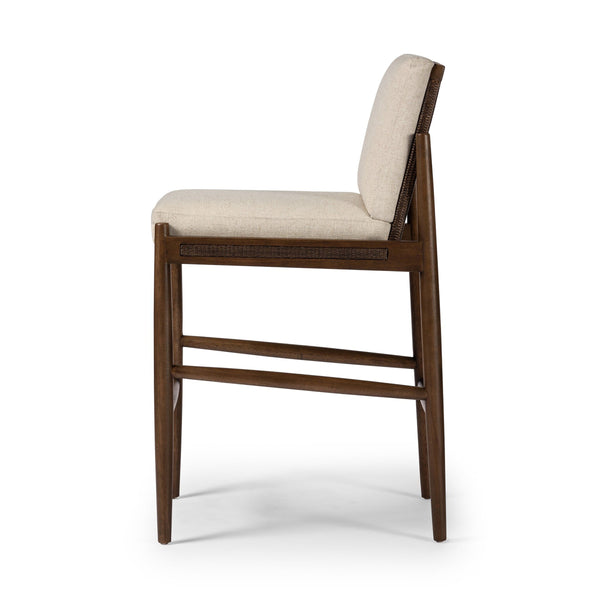 Costera Bar Stool In Antwerp Natural And Almond And Vintage Cross Woven Cane