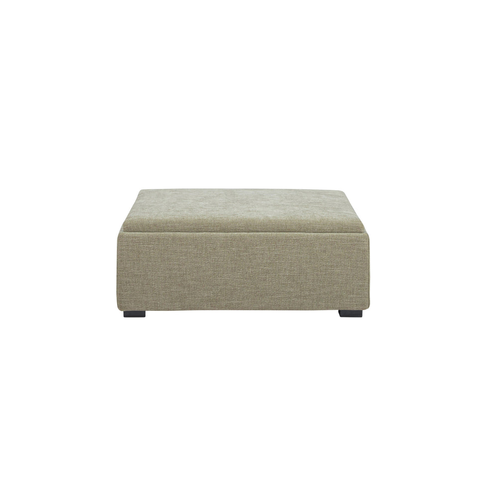Moe's Montana Storage Ottoman in Washed Green