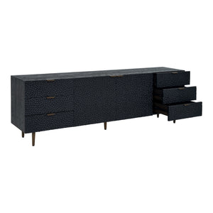 Breu Black Sideboard with Gold Accents