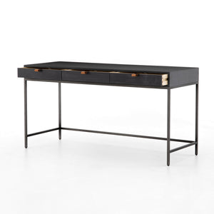 Trey Modular Writing Desk in Black Wash Poplar