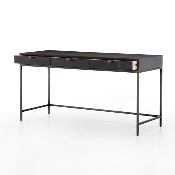 Trey Modular Writing Desk in Black Wash Poplar