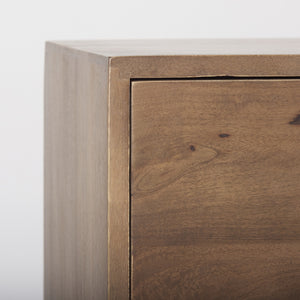 Astrid 71L x 17W x 30.3H Medium Brown Solid Wood 6 Drawer Sideboard