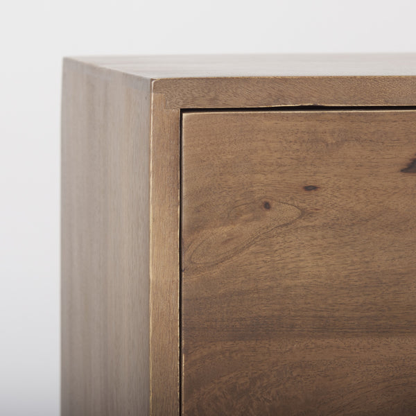 Astrid 71L x 17W x 30.3H Medium Brown Solid Wood 6 Drawer Sideboard