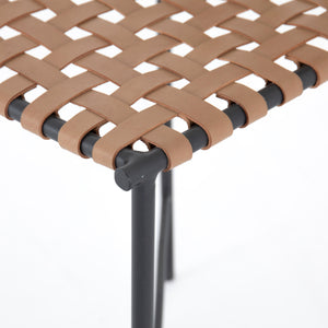 Garza Stool In Natural Leather In Counter