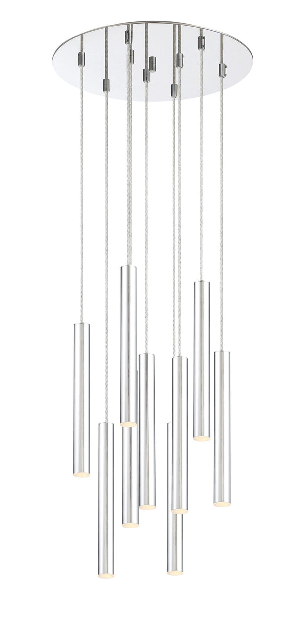 Forest 9 Light Island/Billiard in Chrome Finish