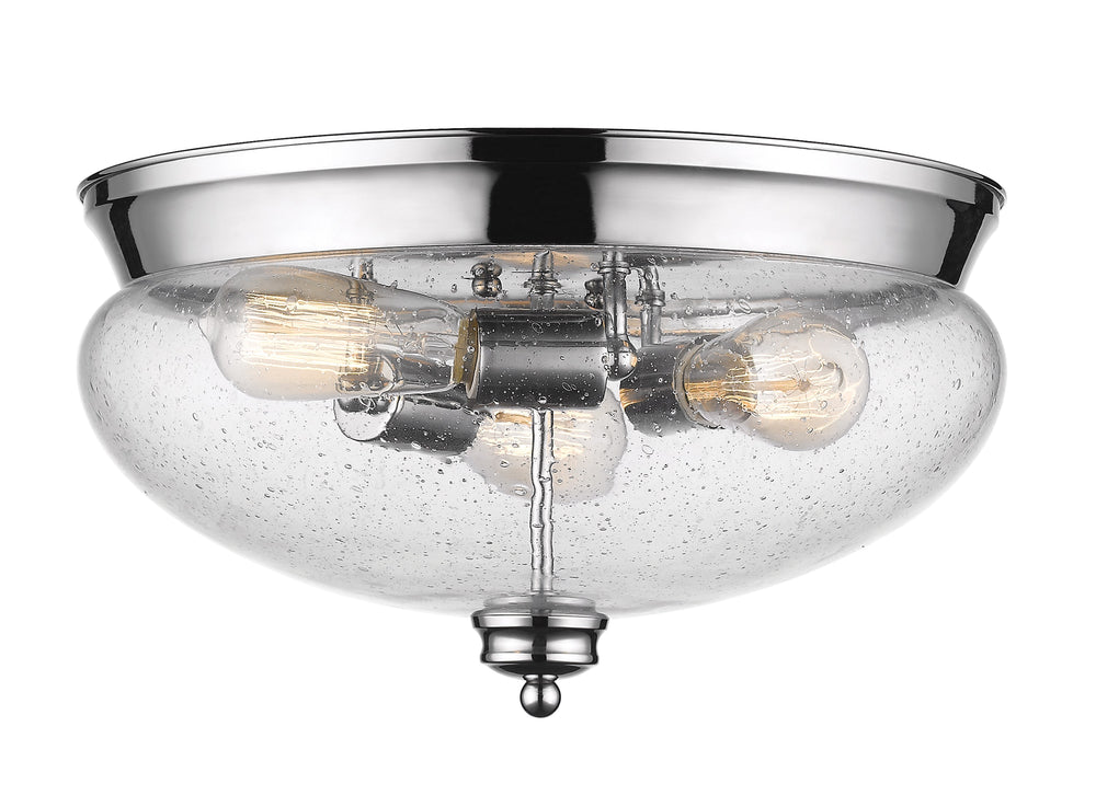 Amon 3 Light Flush Mount in Chrome Finish