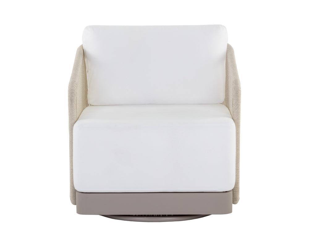 ALLARIZ SWIVEL ARMCHAIR - GREIGE - STINSON WHITE