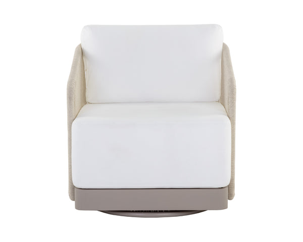 ALLARIZ SWIVEL ARMCHAIR - GREIGE - STINSON WHITE