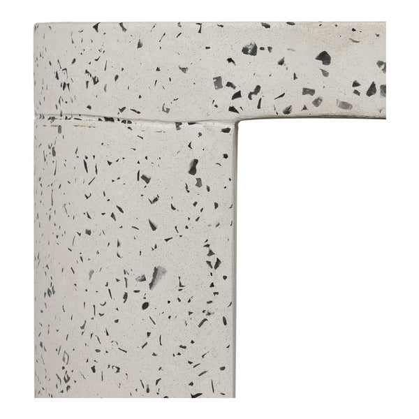 Moe's Lyon Outdoor Stool White Terrazzo