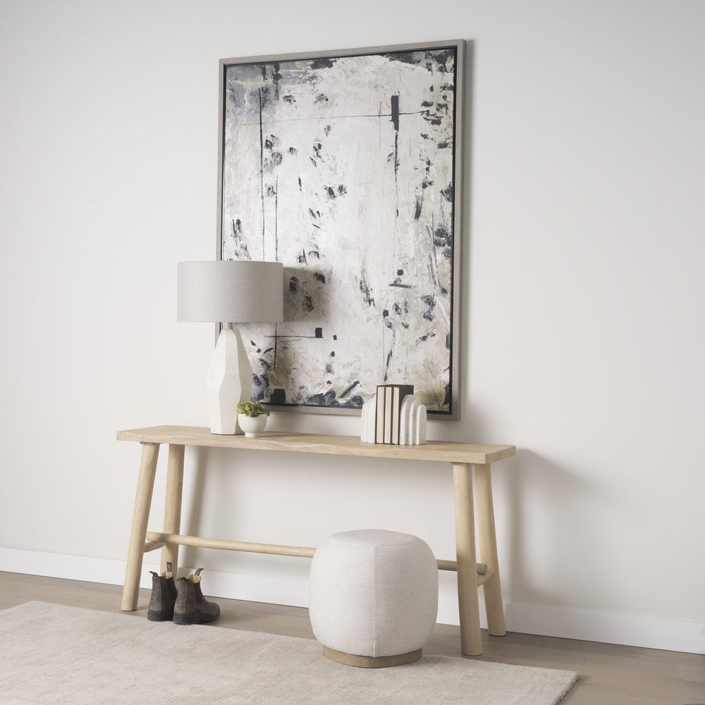 Sekou Light Brown Wooden Craftsman Console Table