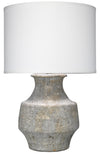 Masonry Ceramic Table Lamp with Linen Shade, Grey