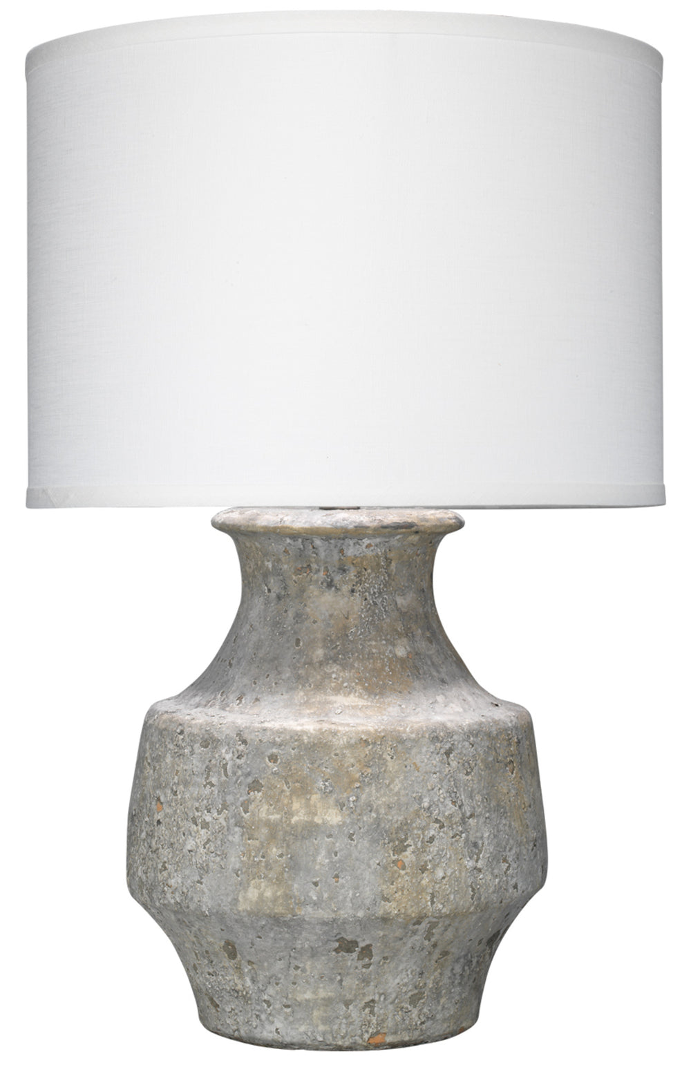 Masonry Ceramic Table Lamp with Linen Shade, Grey