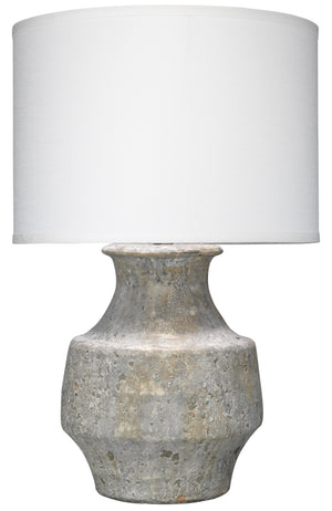 Masonry Ceramic Table Lamp with Linen Shade, Grey