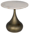 Mateo Side Table, Aged Brass