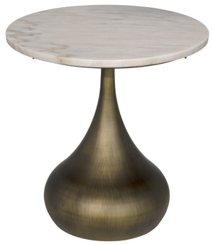 Mateo Side Table, Aged Brass