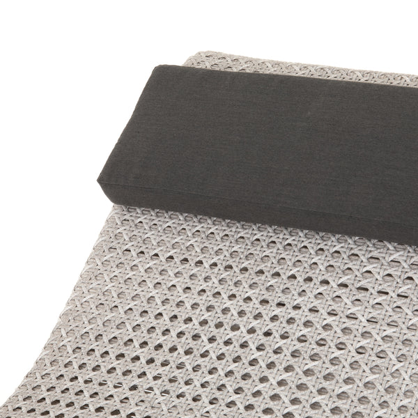 Paige Outdoor Woven Chaise-Brushed Grey