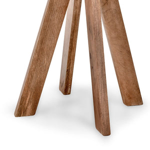 Rodrigo Solid Wood Round Counter Table - Umber
