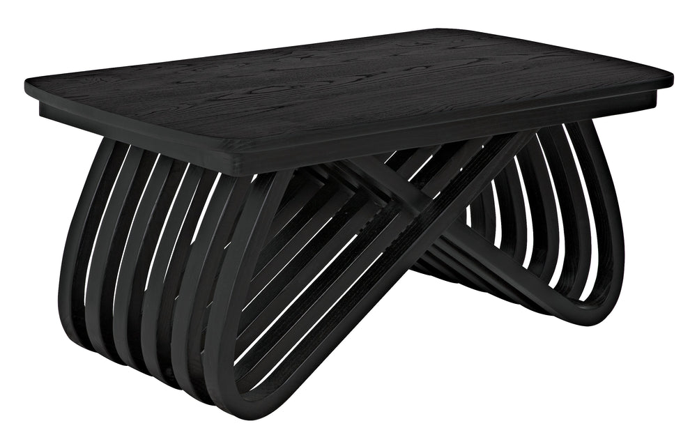Infinity Sungkai/Mindi Coffee Table in Charcoal Black