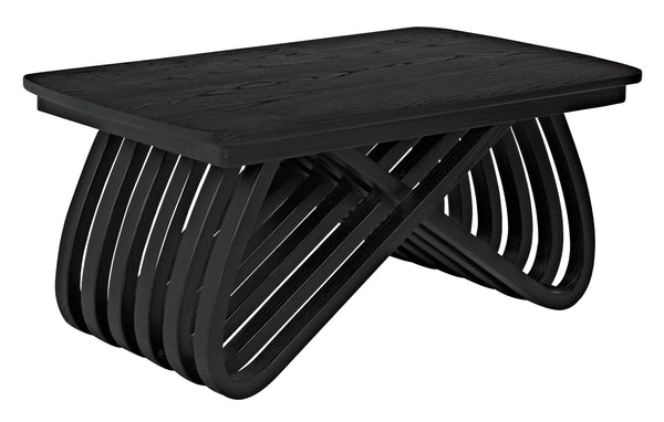 Infinity Sungkai/Mindi Coffee Table in Charcoal Black