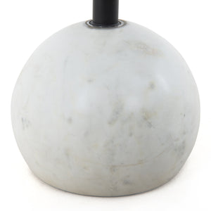 Viola Accent Table In Polished White Marble