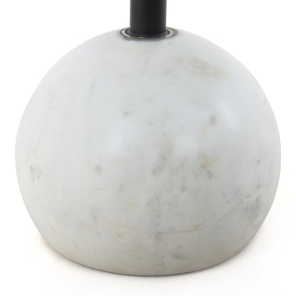 Viola Accent Table In Polished White Marble