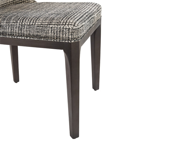 ELISA DINING CHAIR - GREY OAK - NAYA CHECK BLACK