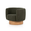 Calista Swivel Chair In Atlantis Moss
