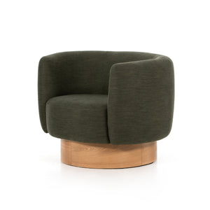 Calista Swivel Chair In Atlantis Moss