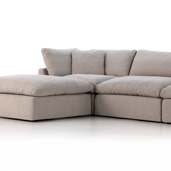 Stevie 3Pc Laf Sec Sofa W/Ottoman In Flannl