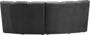 Lynda 2pc. Modular Sectional In Grey Velvet