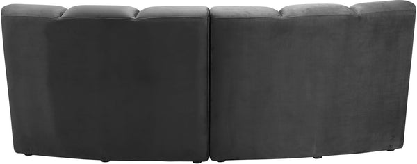 Lynda 2pc. Modular Sectional In Grey Velvet