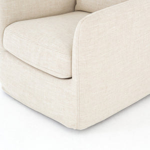 Banks Swivel Chair In Cambric Ivory