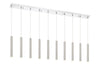 Forest 10 Light Island/Billiard in Chrome Finish