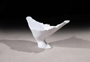 Burled Vase Glossy White