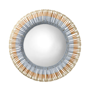 Native Beaded Round Wall Mirror 