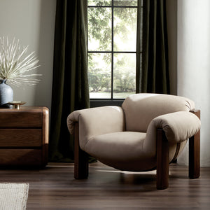 Samena Chair in Nubuck Sand