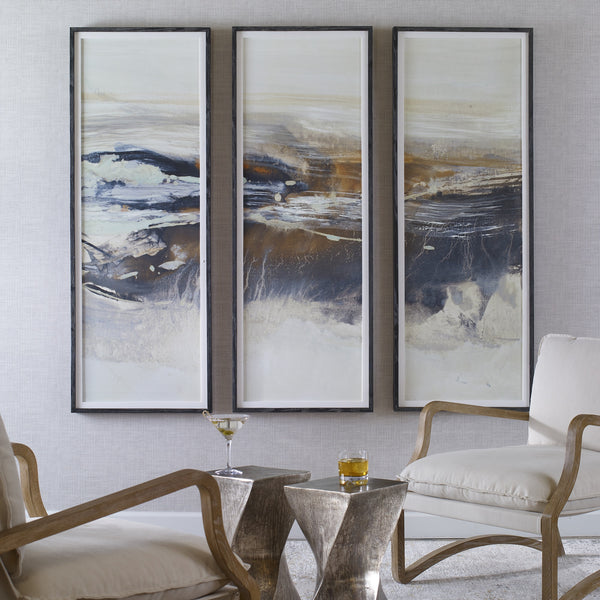Graphite Horizon Framed Prints, Set/3