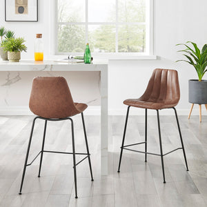 Robert KD PU Counter Stool, Umber Brown
