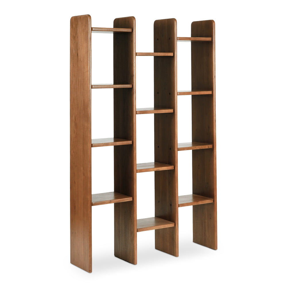 Moe's Orson Bookcase in Brown Acacia Wood