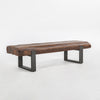 Duarte Reclaimed Pine Wood Bench with Metal Legs