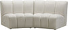 Lynda 2pc. Modular Sectional In Cream Velvet