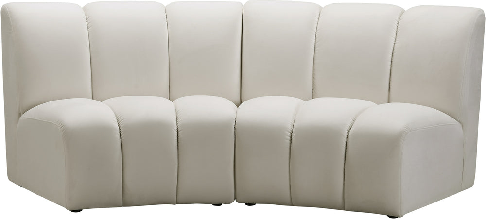 Lynda 2pc. Modular Sectional In Cream Velvet