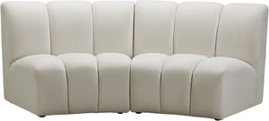 Lynda 2pc. Modular Sectional In Cream Velvet