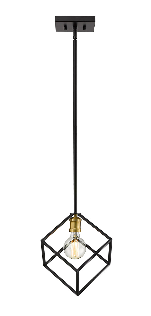 Vertical 1 Light Pendant in Bronze + Olde Brass Finish