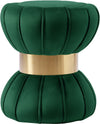 Roberta Ottoman/Stool In Green Velvet